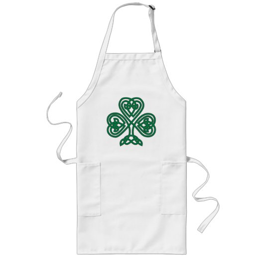 celtic shamrock apron lang schort (Voorkant)
