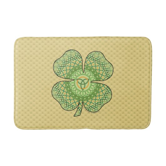Celtic Shamrock Bath Mat (Voorkant)