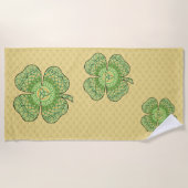 Celtic Shamrock Beach Towel Strandlaken (Voorkant)