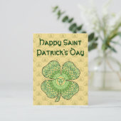Celtic Shamrock Briefkaart (Staand voorkant)