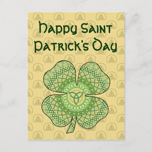 Celtic Shamrock Briefkaart (Voorkant)