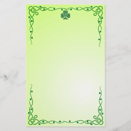 celtic shamrock briefpapier (Voorkant)
