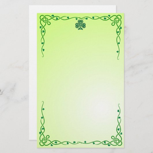 celtic shamrock briefpapier (Voorkant / Achterkant)
