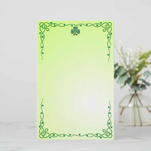 celtic shamrock briefpapier (Staand voorkant)