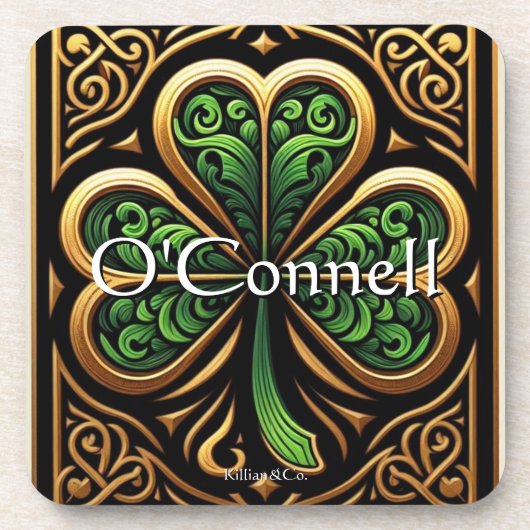 Celtic Shamrock Coaster  Bier Onderzetter (Voorkant)
