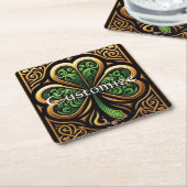 Celtic Shamrock Coaster Kartonnen Onderzetters (Schuin)
