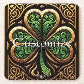 Celtic Shamrock Coaster Kartonnen Onderzetters (Voorkant)