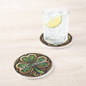 Celtic Shamrock Coaster  Zandsteen Onderzetter (Zijkant)