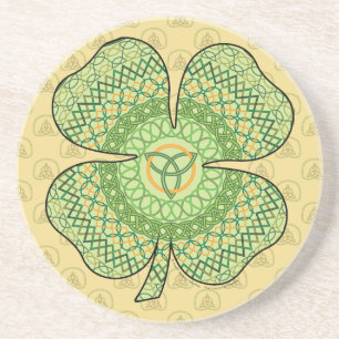 Celtic Shamrock Coaster Zandsteen Onderzetter