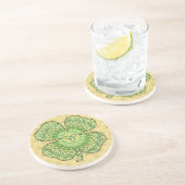 Celtic Shamrock Coaster Zandsteen Onderzetter (Zijkant)