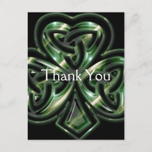 Celtic Shamrock Design 2 Dank u Briefkaarten