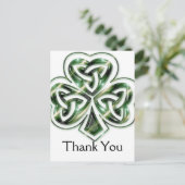 Celtic Shamrock Design 2 Dank u Briefkaarten 2 (Staand voorkant)
