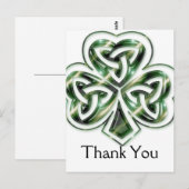 Celtic Shamrock Design 2 Dank u Briefkaarten 2 (Voorkant / Achterkant)