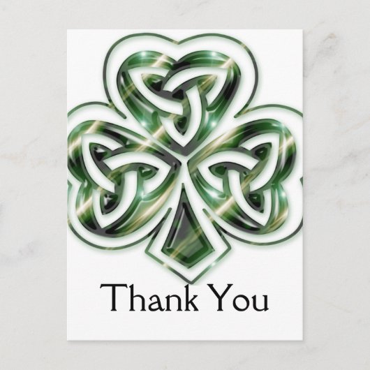 Celtic Shamrock Design 2 Dank u Briefkaarten 2 (Voorkant)