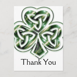 Celtic Shamrock Design 2 Hartelijk dank voor Brief Briefkaart