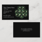Celtic Shamrock Design 2 Irish Visitekaartje (Voorkant / Achterkant)