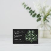 Celtic Shamrock Design 2 Irish Visitekaartje (Staand voorkant)