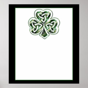 Celtic Shamrock Design 2 Poster/Print 2 Poster