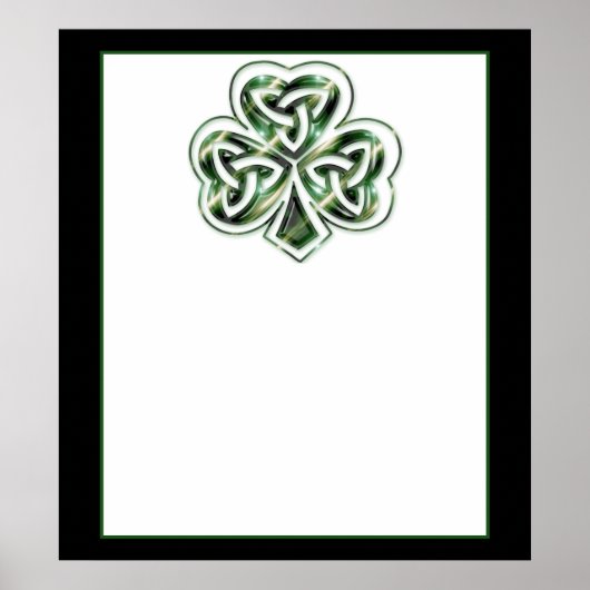 Celtic Shamrock Design 2 Poster/Print 2 Poster (Voorkant)