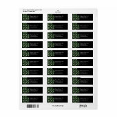 Celtic Shamrock Design 2 retouradreslabels 2 Etiket (Full Sheet)