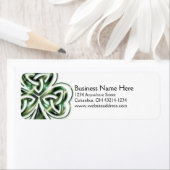 Celtic Shamrock Design 2 retouradreslabels Etiket (Insitu)
