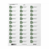 Celtic Shamrock Design 2 retouradreslabels Etiket (Full Sheet)