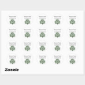 Celtic Shamrock Design 2 ronde Adresetiketten 2 Ronde Sticker (Vel)