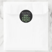 Celtic Shamrock Design 2 ronde Adresetiketten Sticker (Tas)