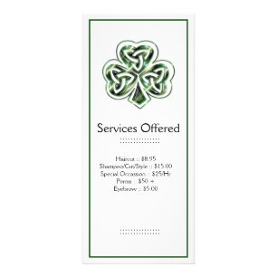 Celtic Shamrock Design 2 Services Rack Kaart 2