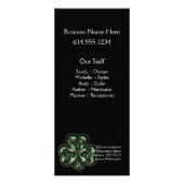 Celtic Shamrock Design 2 Services-rackkaart Reclamekaart (Achterkant)