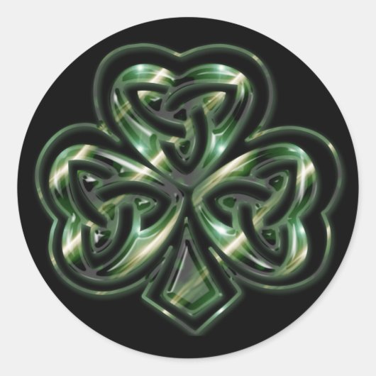 Celtic Shamrock Design 2 Stickers (Voorkant)