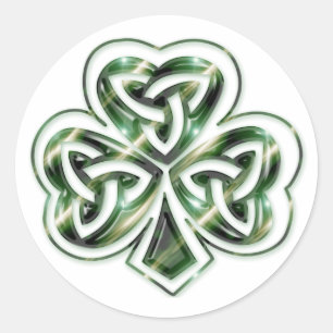 Celtic Shamrock Design 2 Stickers 2