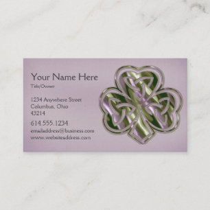 Celtic Shamrock Design 3 Irish Visitekaartje