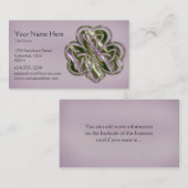 Celtic Shamrock Design 3 Irish Visitekaartje (Voorkant / Achterkant)