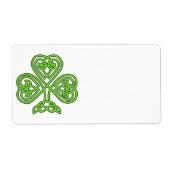 Celtic Shamrock Design Etiket (Voorkant)