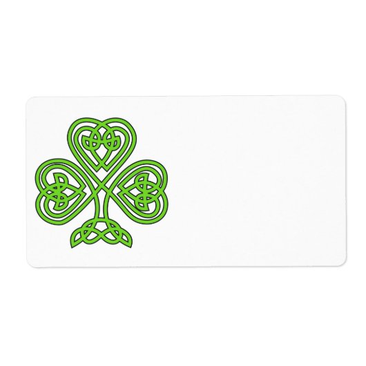 Celtic Shamrock Design Etiket (Voorkant)