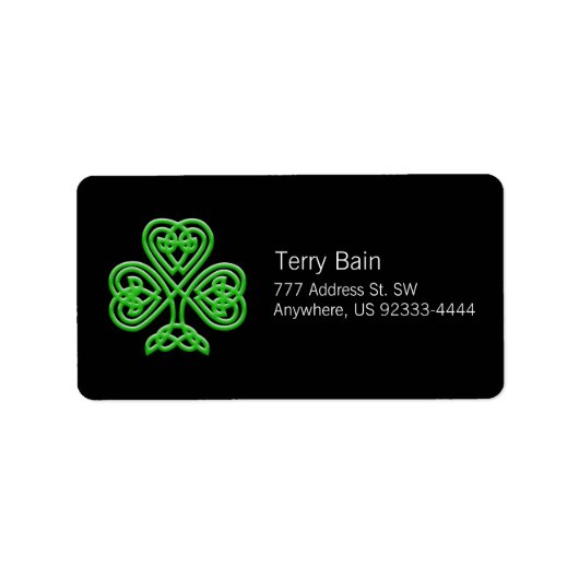 Celtic Shamrock Etiket (Voorkant)