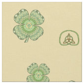 Celtic Shamrock Fabric Stof (Close Up)