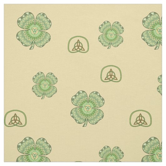 Celtic Shamrock Fabric Stof (Swatch)
