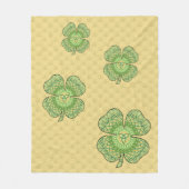 Celtic Shamrock Fleece Blanket Deken (Voorkant)