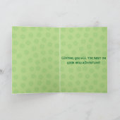 Celtic Shamrock Folk Art Good Luck Kaart (Binnen)