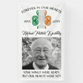 Celtic Shamrock Funeral Memorial Spandoek