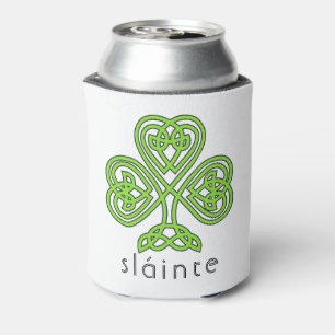 Celtic Shamrock Green Slainte St. Patrick's Day Blikjeskoeler