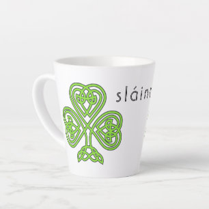 Celtic Shamrock Green St. Patrick's Day Slainte Latte Mok