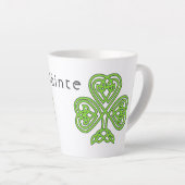 Celtic Shamrock Green St. Patrick's Day Slainte Latte Mok (Rechterhoek)