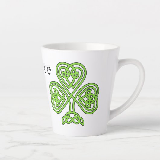 Celtic Shamrock Green St. Patrick's Day Slainte Latte Mok (Rechts)