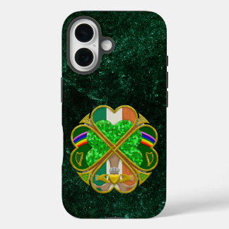 Celtic Shamrock Heritage Symbol Irish Inspired iPhone 16 Hoesje