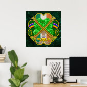 Celtic Shamrock Heritage Symbol Irish Inspired Poster (Thuiskantoor)
