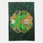 Celtic Shamrock Heritage Symbol Irish Inspired Theedoek (Verticaal)