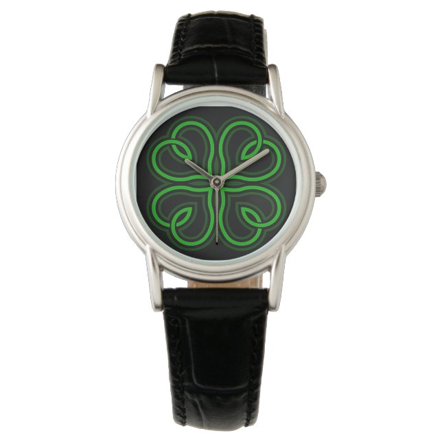 Celtic Shamrock Horloge (Voorkant)